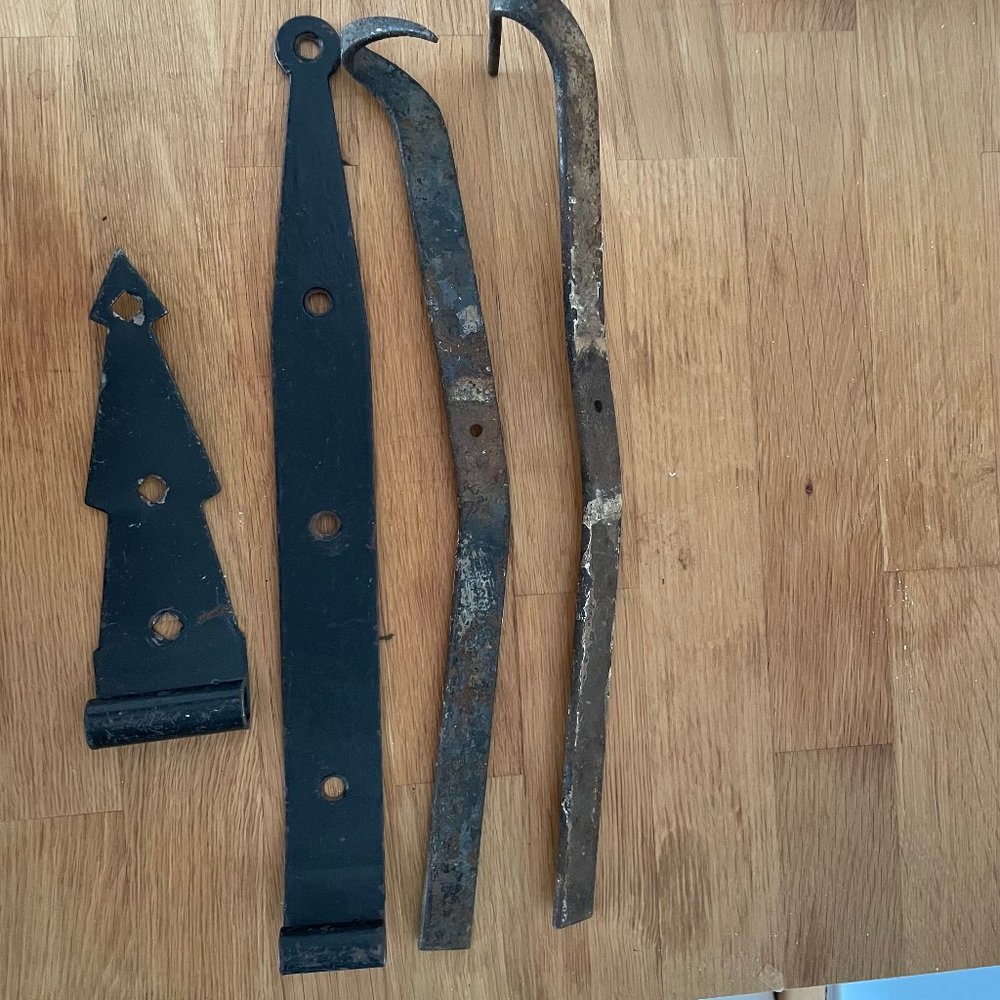 Antique Wrought Iron Strap Hinges